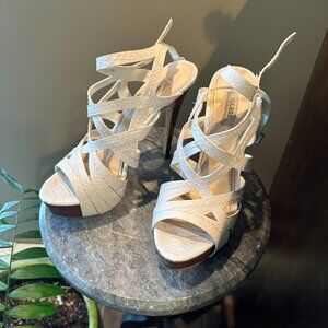 Guess Off White Strappy Pumps ~ Size 7.5